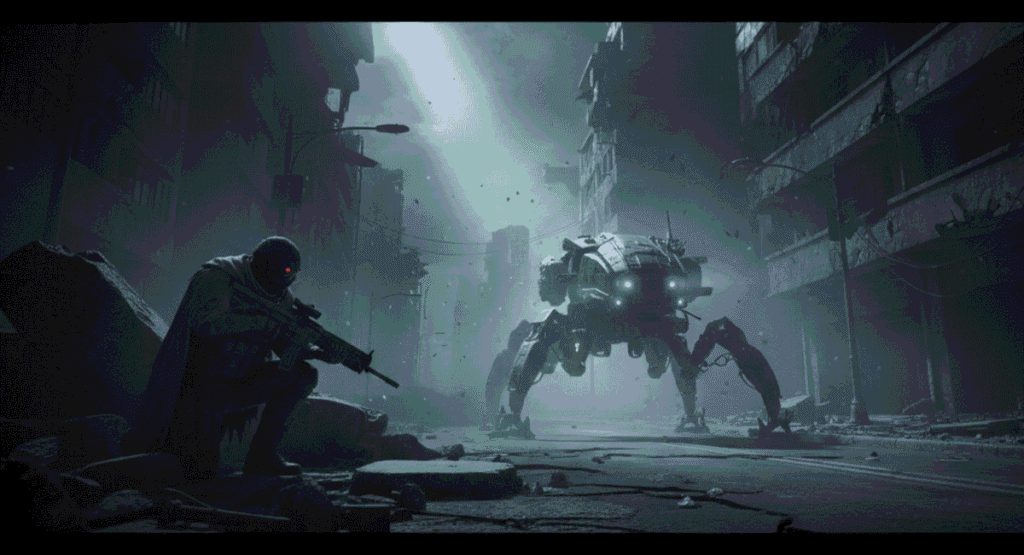 ARC Raiders stealth gameplay beginner avoiding machine patrol in urban ruins