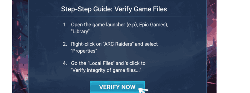 ARC Raiders verify game files PC screenshot