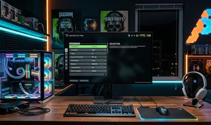 Call of Duty graphics settings menu on PC.