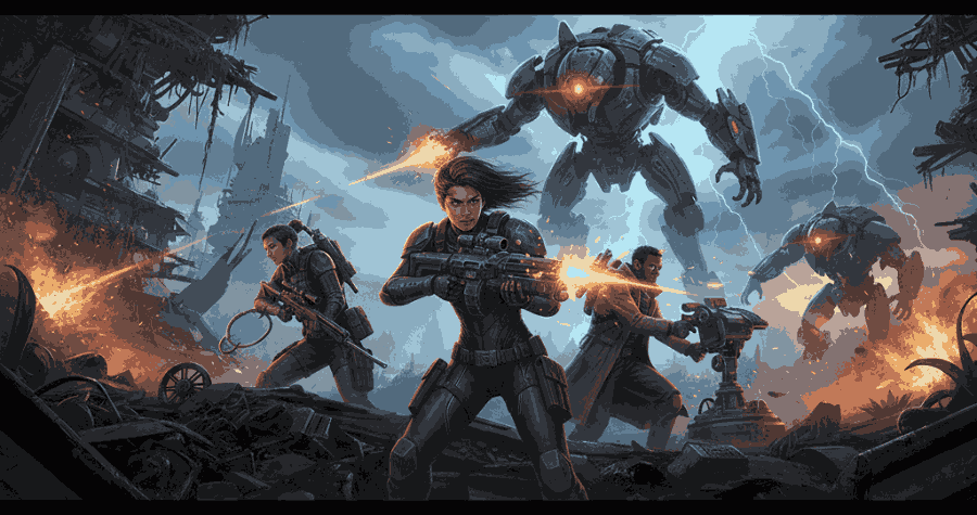 arc raiders gameplay review showing intense co op combat against robot enemies