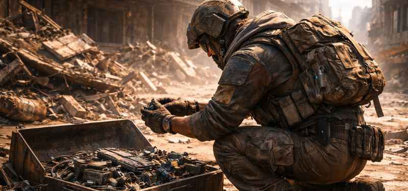 Collecting scrap in Rockstar ARC Riders early game