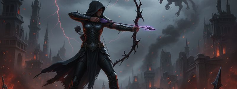 Path of Exile inspired dark fantasy archer scene