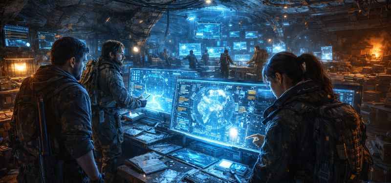 Survivors analyzing ARC data after ending