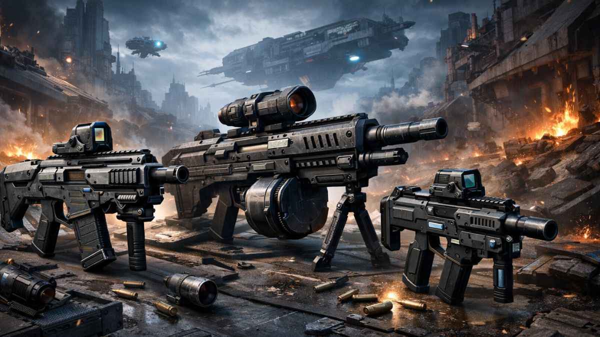 ARC Raiders best weapons tier list featuring assault rifles and heavy guns