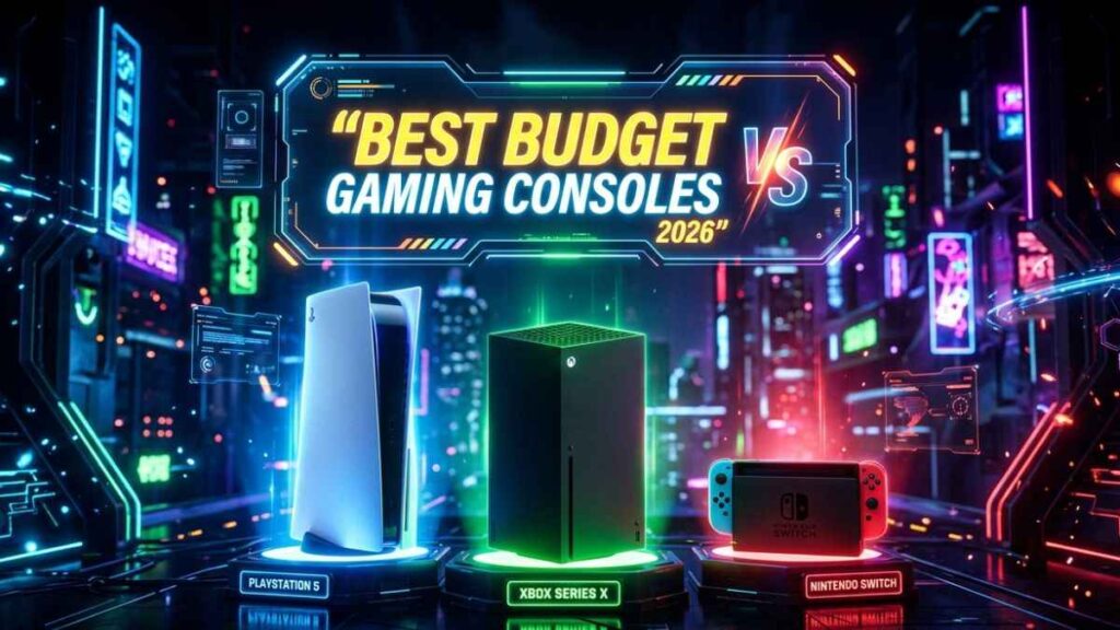 best gaming consoles 2026 ps5 xbox switch comparison high quality image