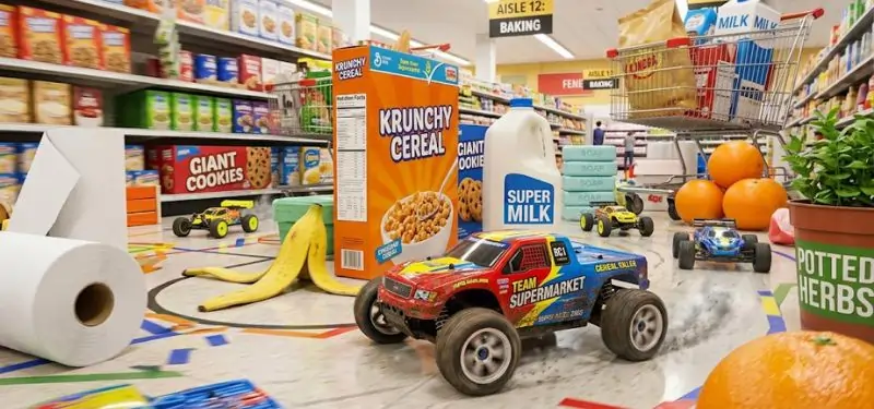 RC racing game with imaginative tracks.