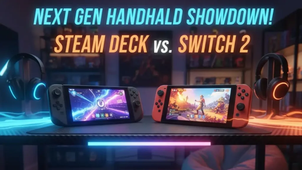 steam deck vs nintendo switch 2 handheld gaming console comparison 2026