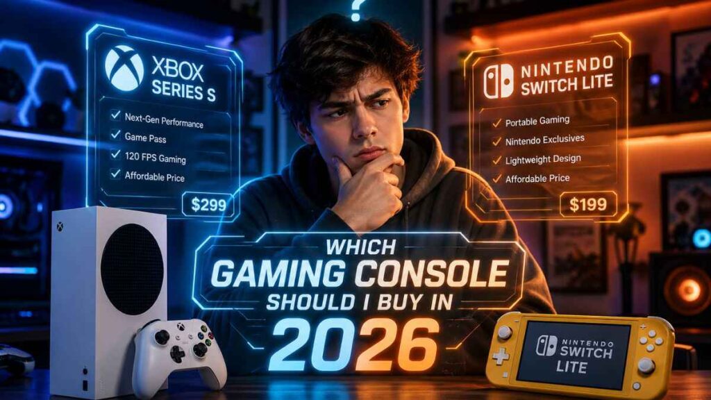 which gaming console should I buy in 2026 xbox series s vs nintendo switch lite comparison