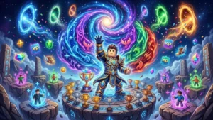 +1 Aura Per Click Auto Win Farm Script with glowing aura effects and automatic progression