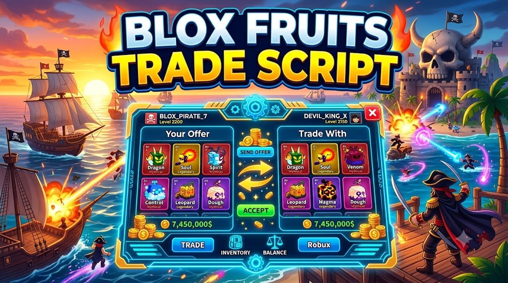 Blox Fruits Trade Script trading interface with fruit exchange