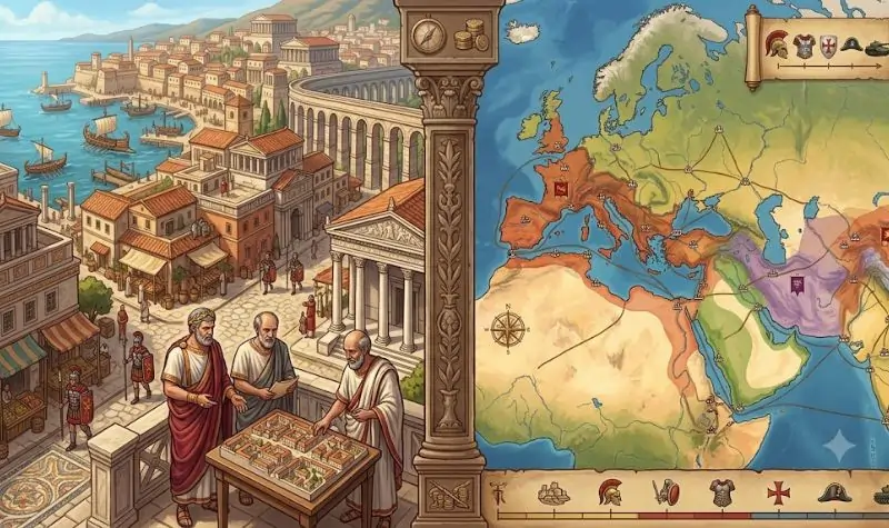Visual comparison between Old World's focused era and broader historical strategy games