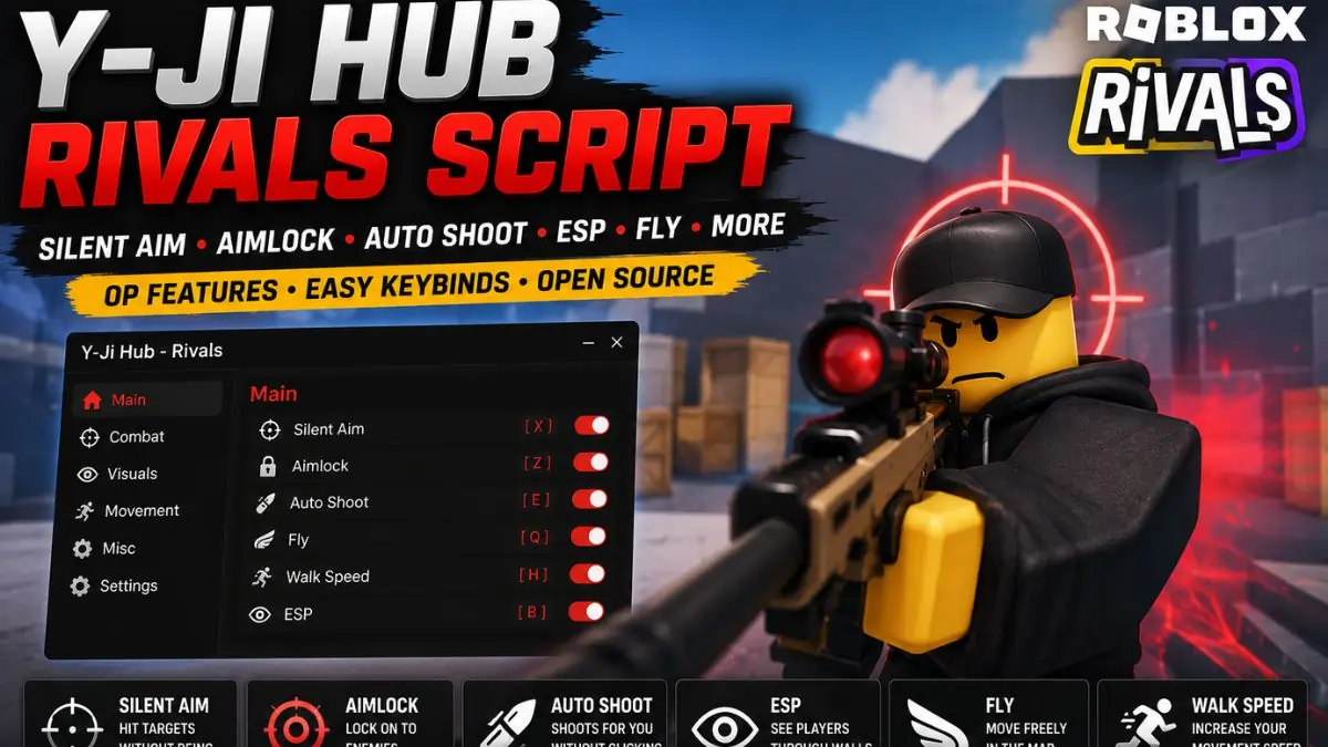 Y-Ji Hub Rivals Script (2026) – Silent Aim, Aimlock, Auto Shoot, ESP & More