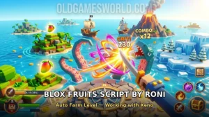 Blox Fruits script by Roni — auto farm level thumbnail, working with Xeno