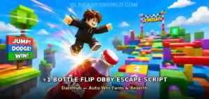 +1 Bottle Flip Obby Escape Script by DainHub — auto win farm thumbnail