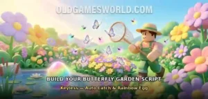 Build Your Butterfly Garden Script keyless — auto catch and rainbow egg thumbnail