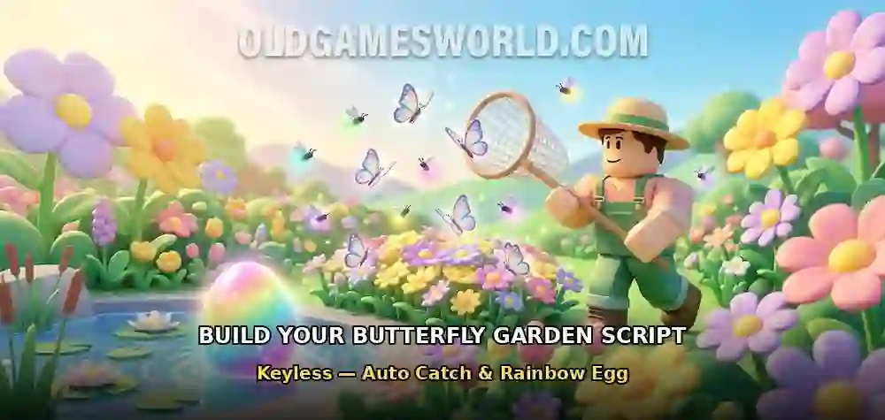 Build Your Butterfly Garden Script (Keyless) – Auto Catch & Rainbow Egg