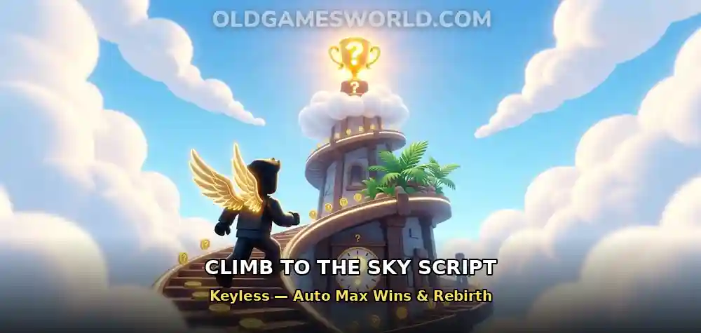 Climb to the Sky Script keyless — auto max wins and rebirth thumbnail