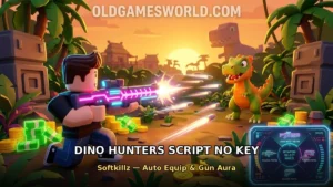 Dino Hunters Script No Key by Softkillz — auto equip and gun aura thumbnail
