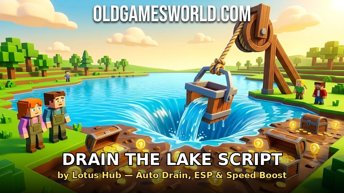 Drain the Lake Script by Lotus Hub – Auto Drain, ESP & Speed Boost