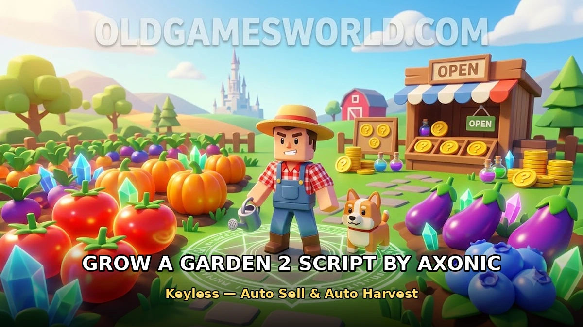 Grow a Garden 2 Script by Axonic (Keyless) – Auto Sell & Auto Harvest
