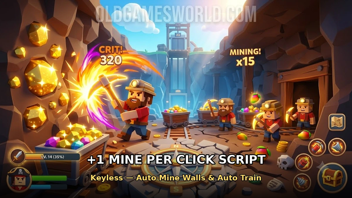 +1 Mine Per Click Script (Keyless) – Auto Mine Walls & Auto Train