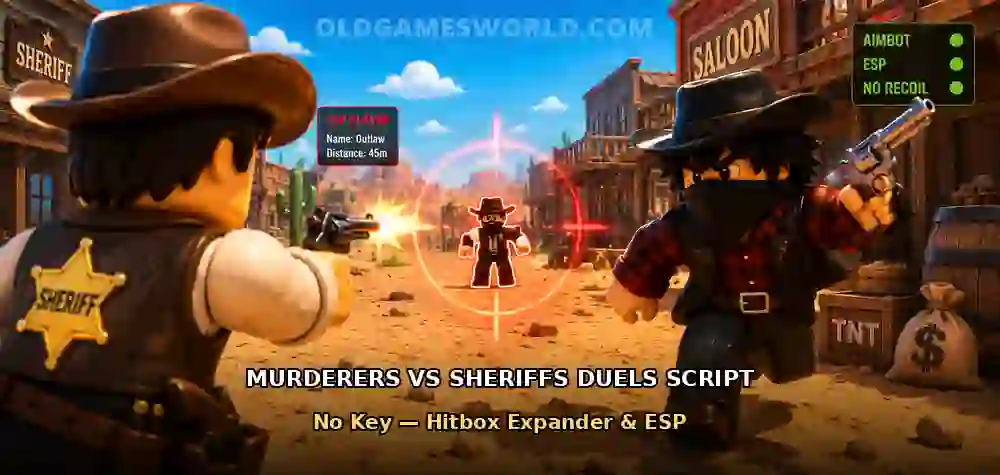Murderers VS Sheriffs Duels Script No Key – Hitbox Expander & ESP