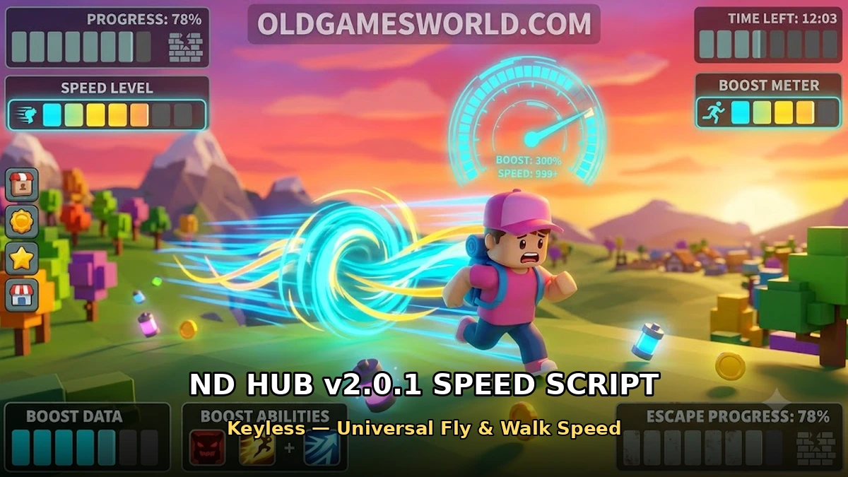 ND Hub v2.0.1 – Universal Roblox Speed Script (Keyless)