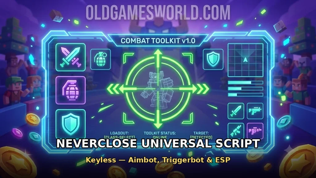 NeverClose universal Roblox script keyless — aimbot and ESP thumbnail