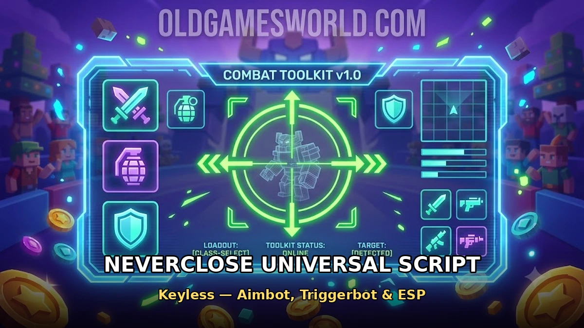 NeverClose Universal Roblox Script (Keyless) – Aimbot, Triggerbot & ESP