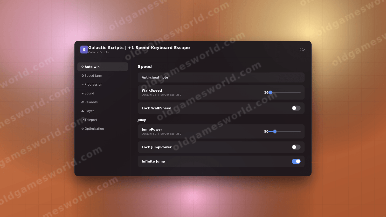 Galactic Scripts +1 Speed Keyboard Escape OP (Keyless) – Auto Win