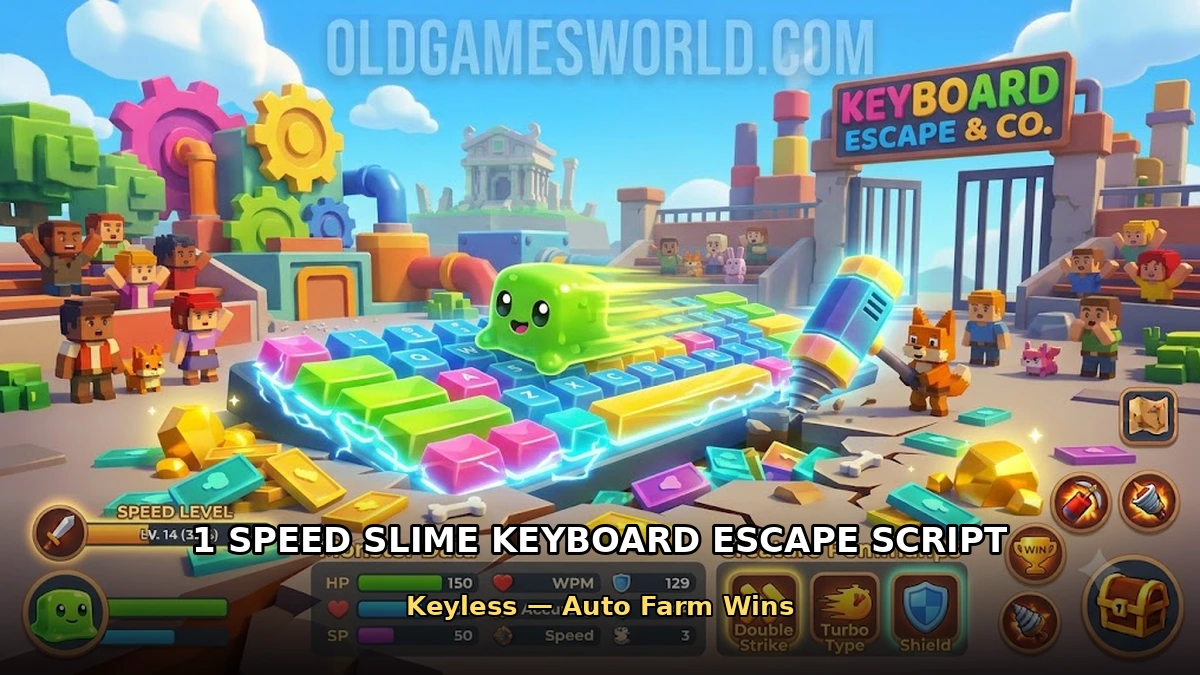 1 Speed Slime Keyboard Escape Script (Keyless) – Auto Farm Wins