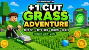 +1 Cut Grass Adventure Script with Auto Cut, Auto Farm, Rebirth and No Key features
