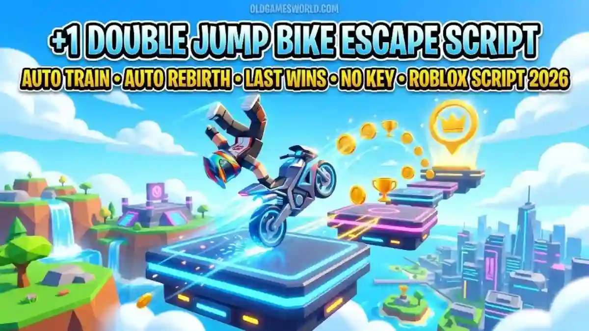 +1 Double Jump Bike Escape Script (2026) – Auto Train, Auto Rebirth & Last Wins