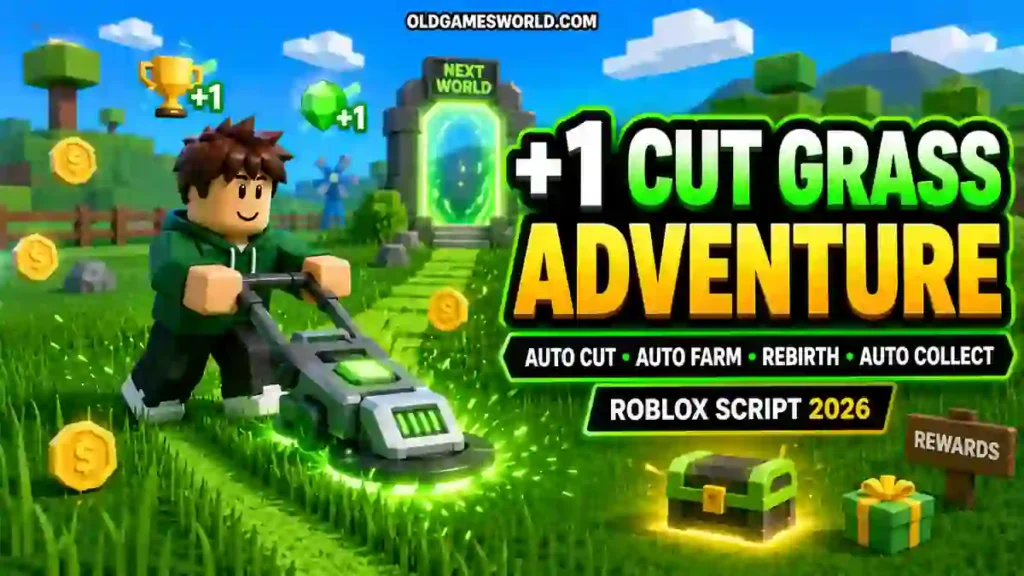 +1 Cut Grass Adventure Script 2026 with Auto Cut, Auto Farm, Rebirth and Auto Collect