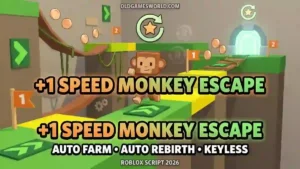 +1 Speed Monkey Escape Script 2026 with Auto Farm, Auto Rebirth, Checkpoints and Keyless access