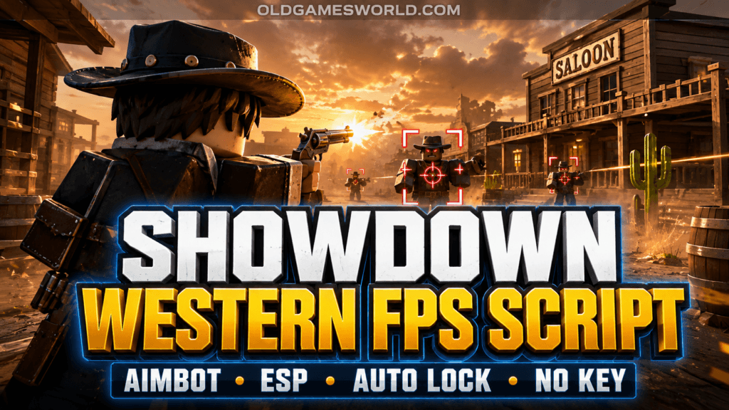 Showdown Western FPS Script with Aimbot, ESP, Auto Lock and FPS gameplay tools