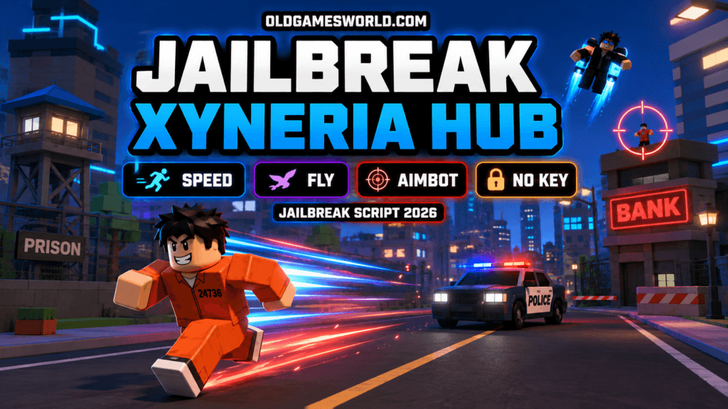 Jailbreak Xyneria Hub Script with Speed, Fly, Aimbot and No Key features