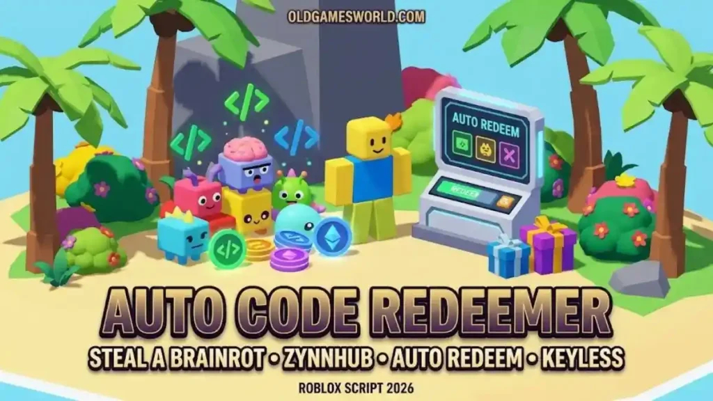Auto Code Redeemer Steal a Brainrot Script with ZynnHub and Auto Redeem features