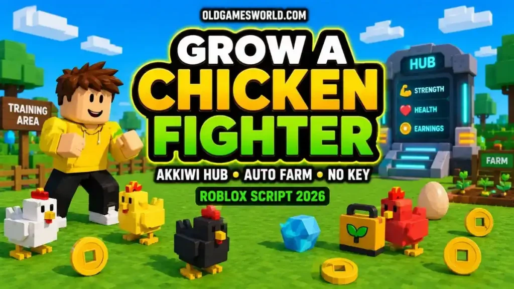 Grow a Chicken Fighter Script with Akkiwi Hub, Auto Farm and No Key features