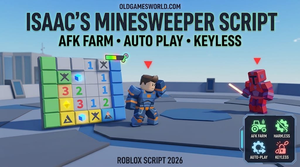 Isaac's Minesweeper Script 2026 with Keyless AFK Farm and automation tools