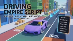 Driving Empire Script 2026 with Auto Drive, Auto Delivery, Auto Arrest and Keyless features