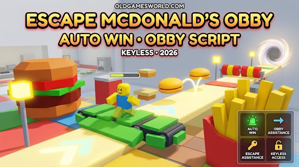 Escape McDonald's Obby Script 2026 with Auto Win and Keyless Roblox features