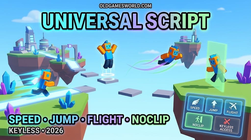 Universal Roblox Script 2026 with Speed, Jump Height, Flight, Noclip and Keyless features