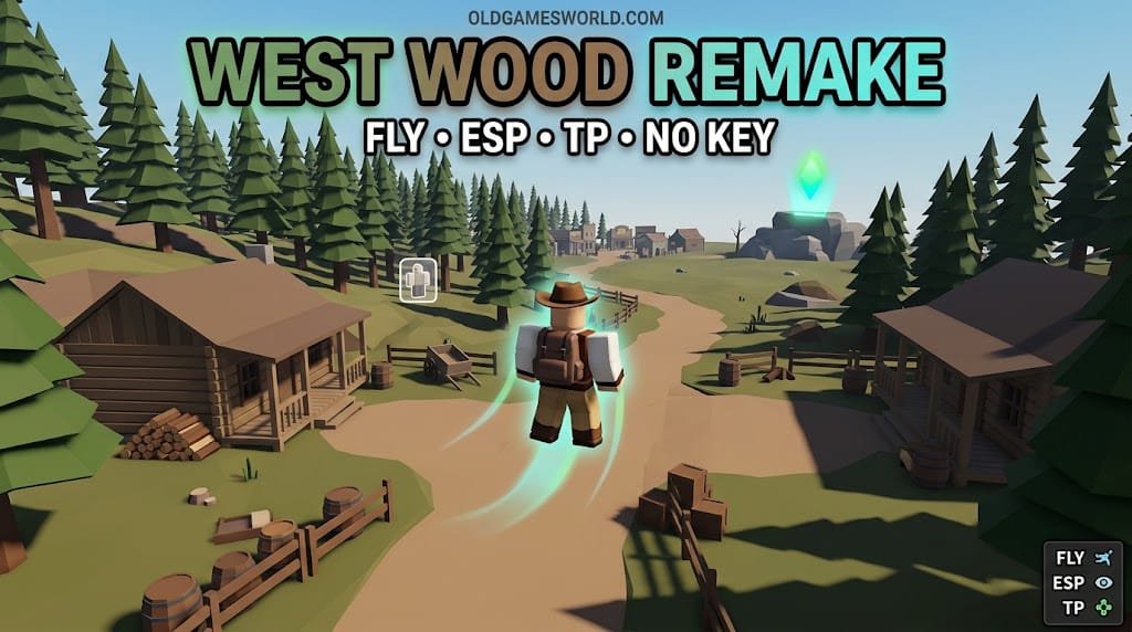 West Wood Remake Script 2026 gameplay with Fly, ESP, Teleport and No Key features