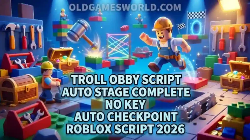 Troll Obby Script with Auto Stage Complete, Auto Checkpoints, and No Key support for Roblox