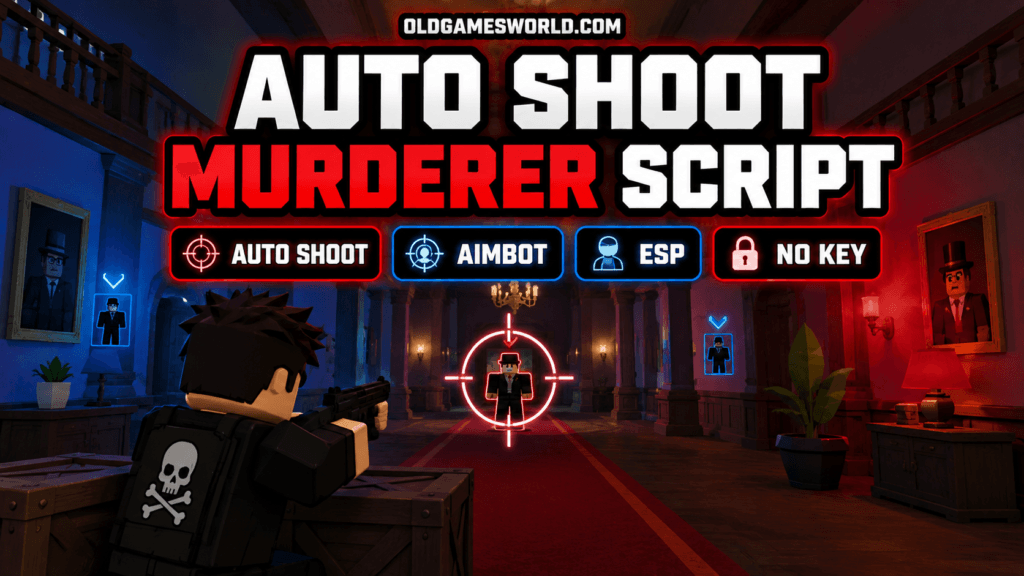 Auto Shoot Murderer Script with Auto Shoot, Aimbot, ESP, target detection, and No Key features