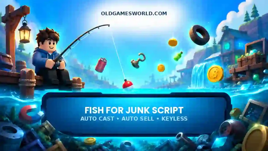 Fish For Junk Roblox script keyless with Auto Cast, Auto Sell and Rod Upgrade