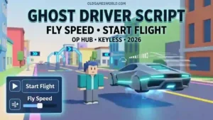 Ghost Driver Script 2026 with OP Hub, Fly Speed, Start Flight and Keyless controls