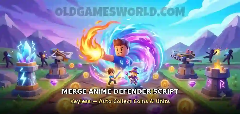 Merge Anime Defender Script (Keyless) – Auto Collect Coins & Units