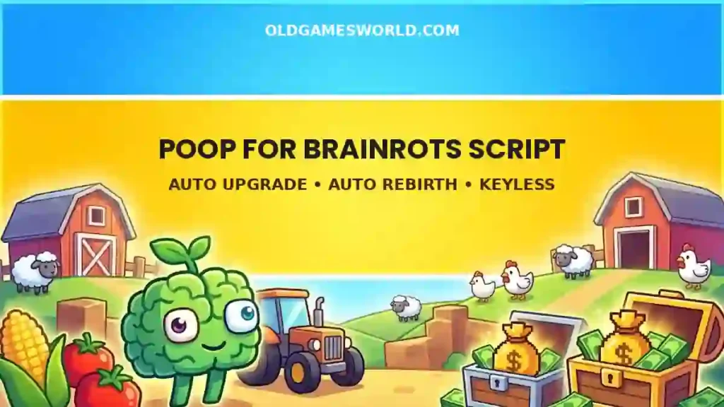 Poop for Brainrots Roblox script keyless with Auto Upgrade, Auto Rebirth and Auto Collect Cash
